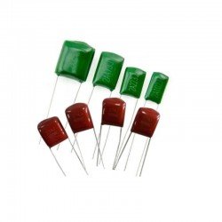 150nF (0.15uF – 2A154J) – 100V Polyester Film Capacitor-(pack of 10)
