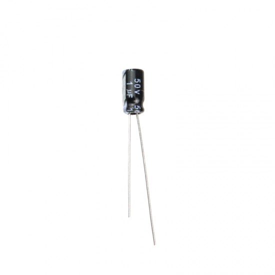 1 uF 50V Through Hole Electrolytic Capacitor (Pack of 40)