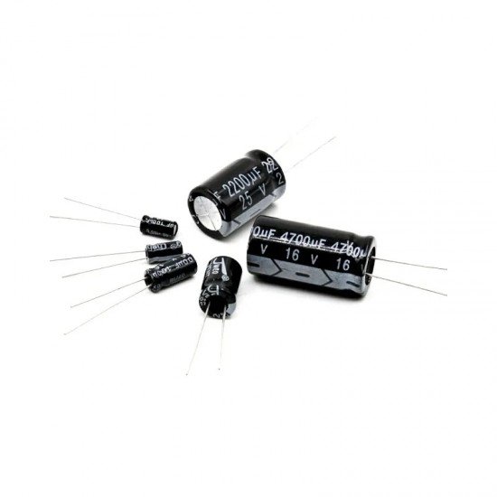 100uF 16V DC Through hole Polymer Aluminium Capacitor (Pack of 20)