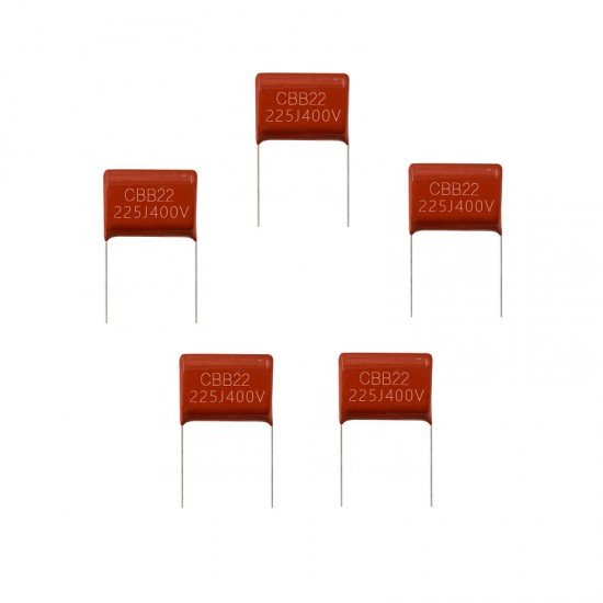 2.2uF 400V DIP Polyester Film Capacitor (Pack of 5)
