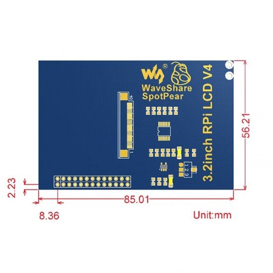 3.2 Inch TFT LCD Touch Screen Display V4.0 for Raspberry Pi