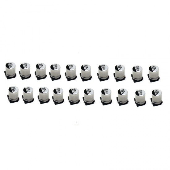 330uF 16V DC Polymer Aluminium SMD Capacitor (Pack of 20)