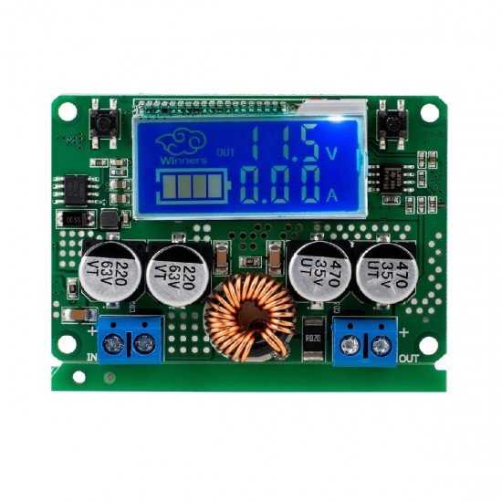 7A DC 60V Adjustable, Step-Down Regulator,, NC Power Supply, Module, Current Voltage, Meter, LCD Display, （With Case）