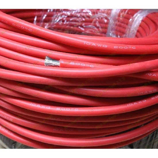 High Quality Ultra Flexible 10AWG Silicone Wire 10m (Red)
