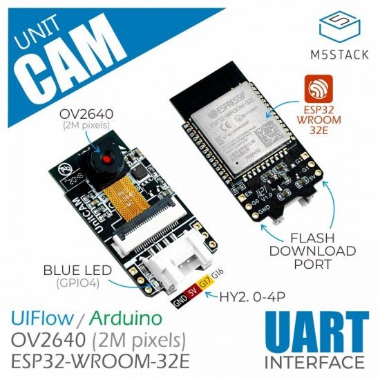 M5Stack Unit Cam Wi-Fi Camera (OV2640)