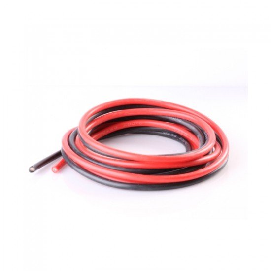 0.5 Meter Black Silicon Wire 16AWG Heatproof Soft Silicone Silica Gel Wire Cable