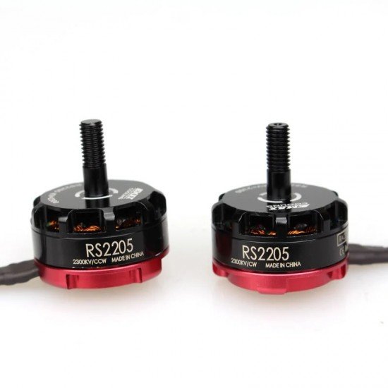EMAX RS2205 KV2300 Brushless DC Motor for FPV Racing Drone – Red Cap (CCW Motor Rotation)