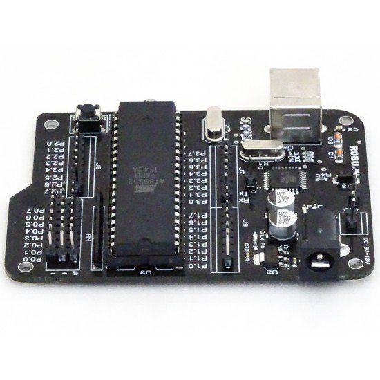 SmartElex Aryabhatta 8051 Microcontroller Development Board AT89S52 with Onboard USB Programmer