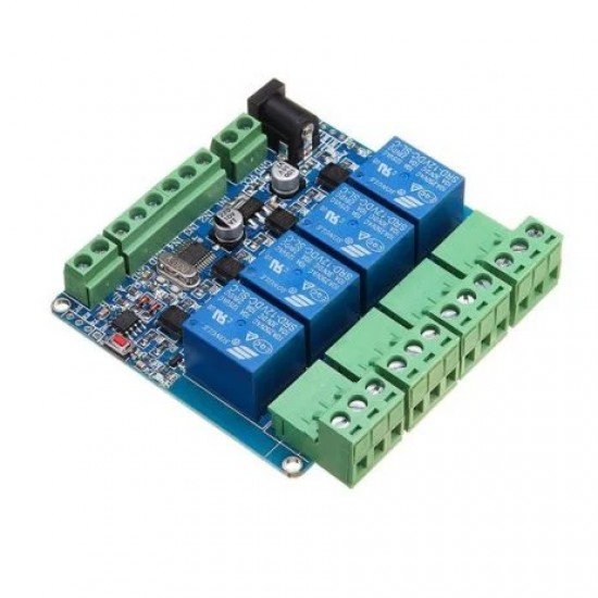 12V Modbus RTU 4, Channels Relay Module, Input Optocoupler, Isolation RS485 MCU for, Arduino