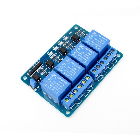 4 Road/Channel Relay Module (with light coupling) 12V