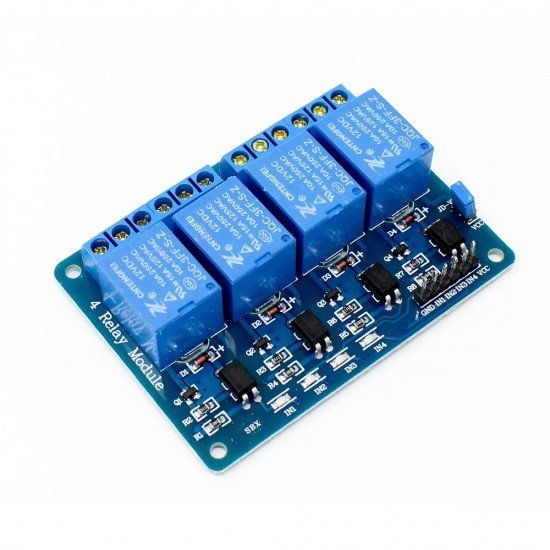 4 Road/Channel Relay Module (with light coupling) 12V
