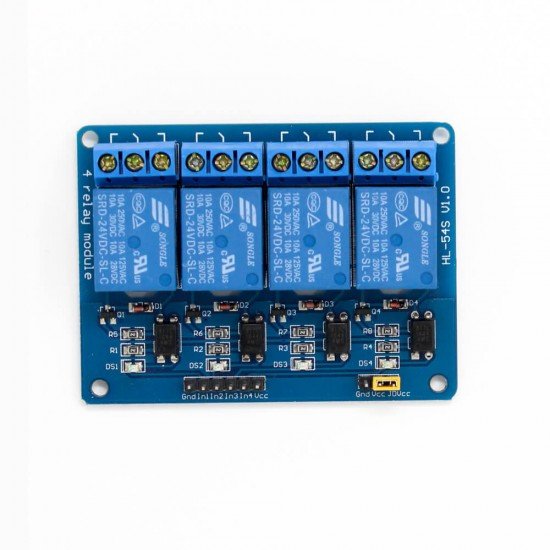 24V 4-Channel Relay Module (with Light Coupling)