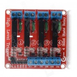 5V 4 Channel SSR G3MB-202P Solid State Relay Module 240V 2A Output with Resistive Fuse – Good Quality