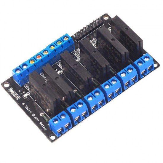 6 Channel 5V Relay Module Solid State High Level SSR DC Control 250V 2A with Resistive