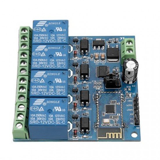 DC 12V Bluetooth 4, Channels Relay Module, Internet Smart Remote, Control Mobile Phone, Switch Wireless Relay