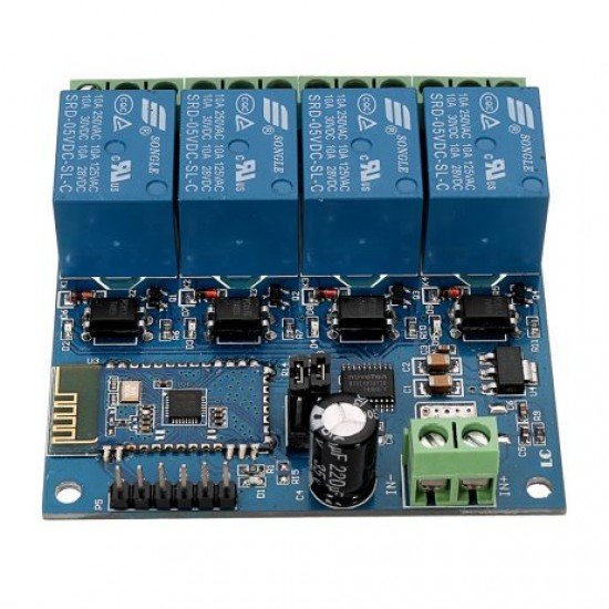 DC 5V Bluetooth 4, Channels Relay Module, Internet Smart Remote, Control Mobile Phone, Switch Wireless Relay