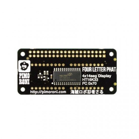 PIMORONI Four Letter pHAT – Four Letter Display for Raspberry Pi