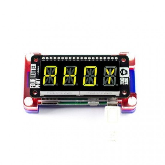 PIMORONI Four Letter pHAT – Four Letter Display for Raspberry Pi