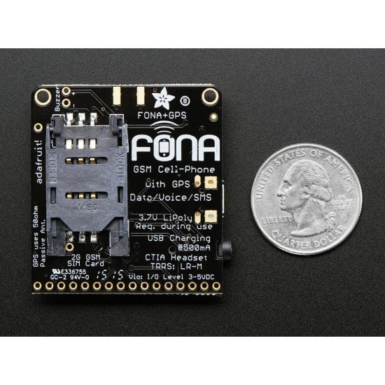 Adafruit FONA 808 – Mini Cellular GSM + GPS Breakout
