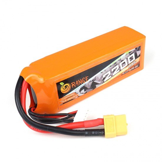 Orange 2200mah 4S 40C/80C Lithium Polymer Battery Pack (LiPo)