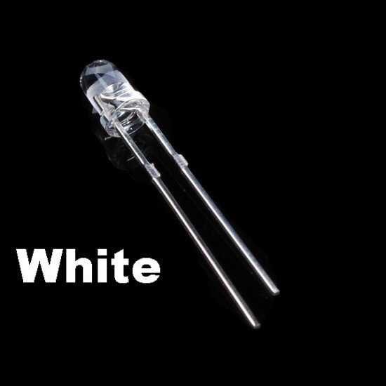 1pcs White Transparent LED Light Diode 5mm (Light Emitting Diod)
