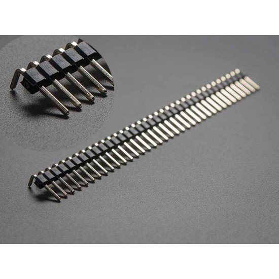 40 pin Male Header connector Strip Breakable Right Angle - 5pcs