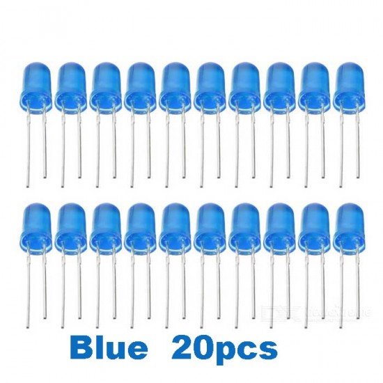 Blue LED 5mm Pack Of 20 (Light Emitting Diod)