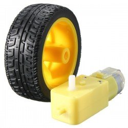 DC 3-6v BO Gear Motor With Plastic Tire Wheel For Arduino Smart Car