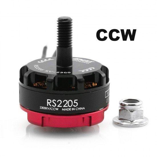 EMAX RS2205 KV2300 Brushless DC Motor for FPV Racing Drone – Red Cap (CCW Motor Rotation)
