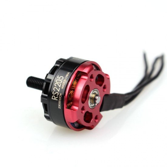 EMAX RS2205 KV2300 Brushless DC Motor for FPV Racing Drone – Red Cap (CCW Motor Rotation)