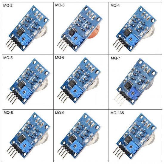 Gas Sensor Kit Includes 9 Gas Sensor
