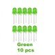 Green LED 5mm Pack Of 10 (Light Emitting Diod)
