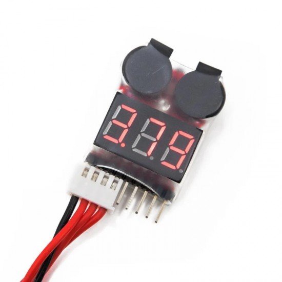 High Quality 1-8S Battery Voltage Checker & Low Voltage Buzzer Alarm