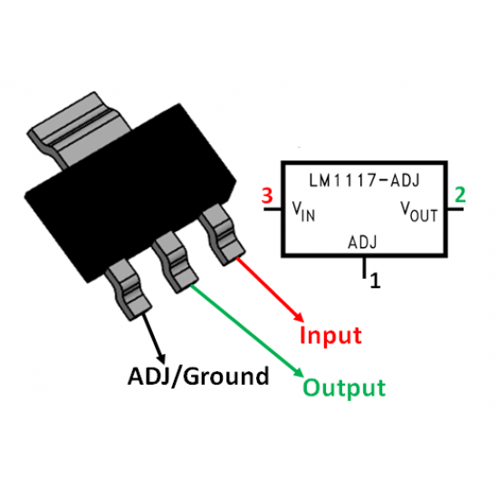 LM1117 5 Volt SOT223 Voltage Regulator IC
