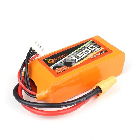 ORANGE 1500mAh 3S 40C (11.1 v) Lithium Polymer Battery Pack (LiPo)