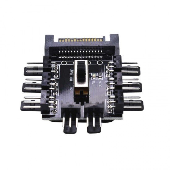 Tishri 8 Port SATA to 3 Pin Fan Splitter