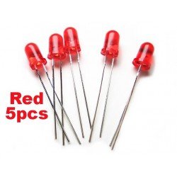 Red LED 5mm Pack Of 5 (Light Emitting Diod)