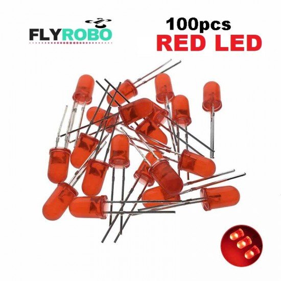 Red LED 5mm Pack Of 100 (Light Emitting Diod)