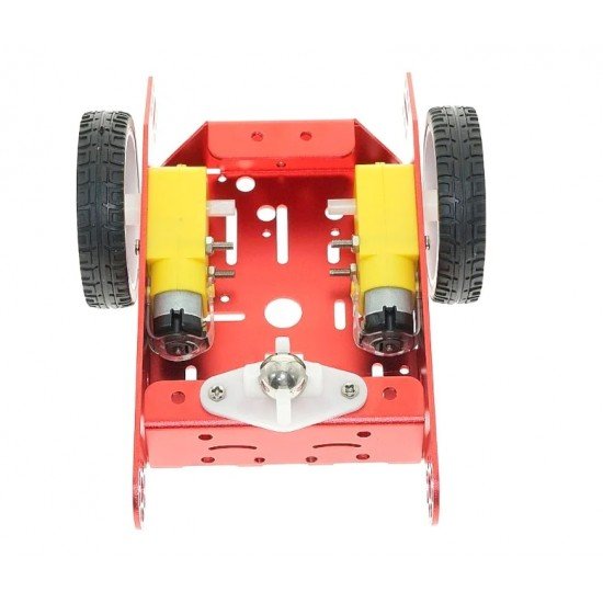 Red 2WD Aluminum Smart Robot Car Chassis Kit DIY