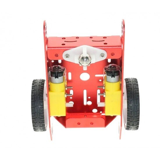 Red 2WD Aluminum Smart Robot Car Chassis Kit DIY