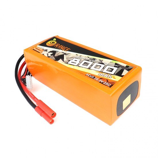 Orange 8000mAh 6S 25C/50C Lithium polymer battery Pack (LiPo)