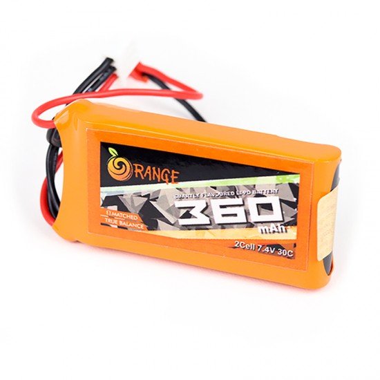 Orange 360mah 2S 30C/60C Lithium Polymer Battery Pack (LiPo)