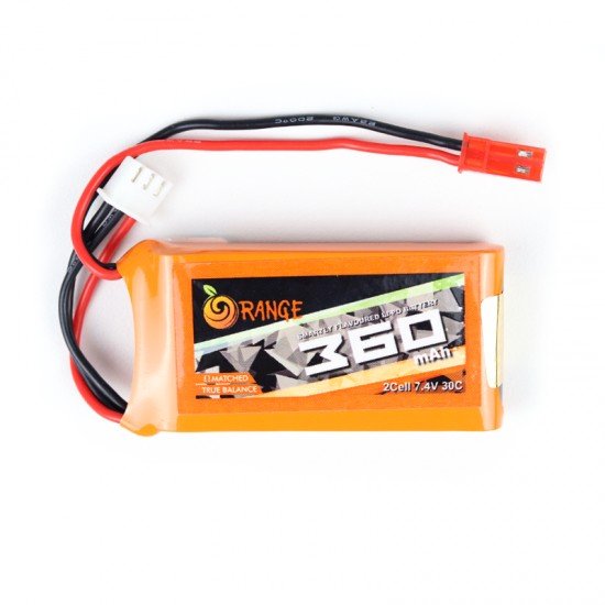 Orange 360mah 2S 30C/60C Lithium Polymer Battery Pack (LiPo)