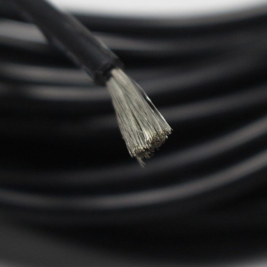 0.5 Meter Black Silicon Wire 16AWG Heatproof Soft Silicone Silica Gel Wire Cable